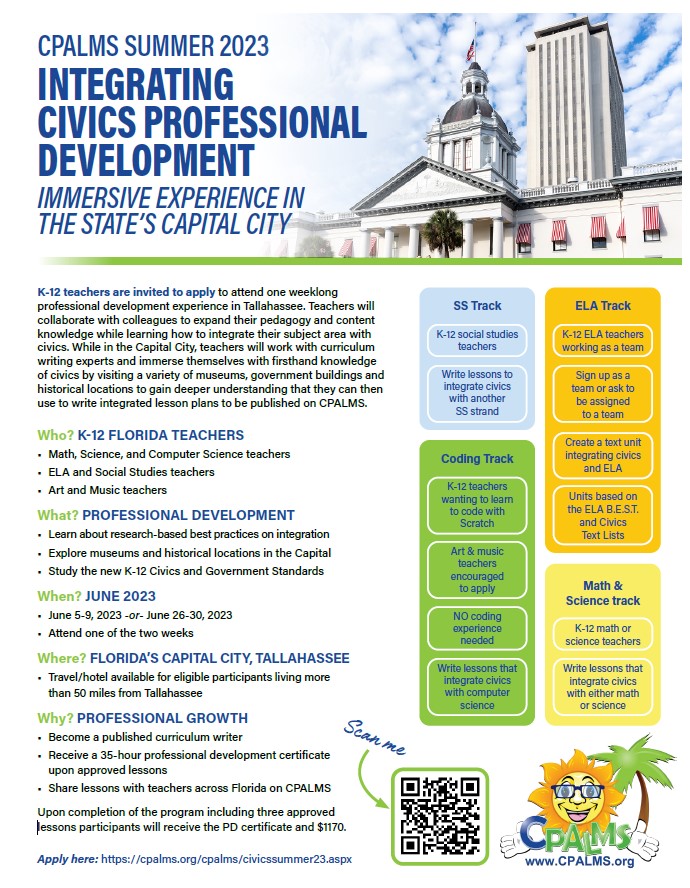 Integrating Civics Summer PD Learning Systems Institute